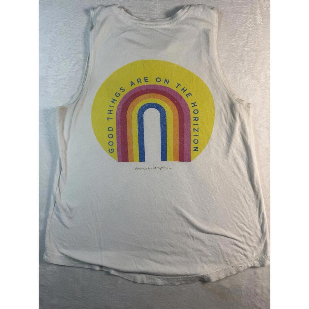 Spiritual Gangster Good Things Are On The Horizon Tank XS White Super Cute - Picture 6 of 6